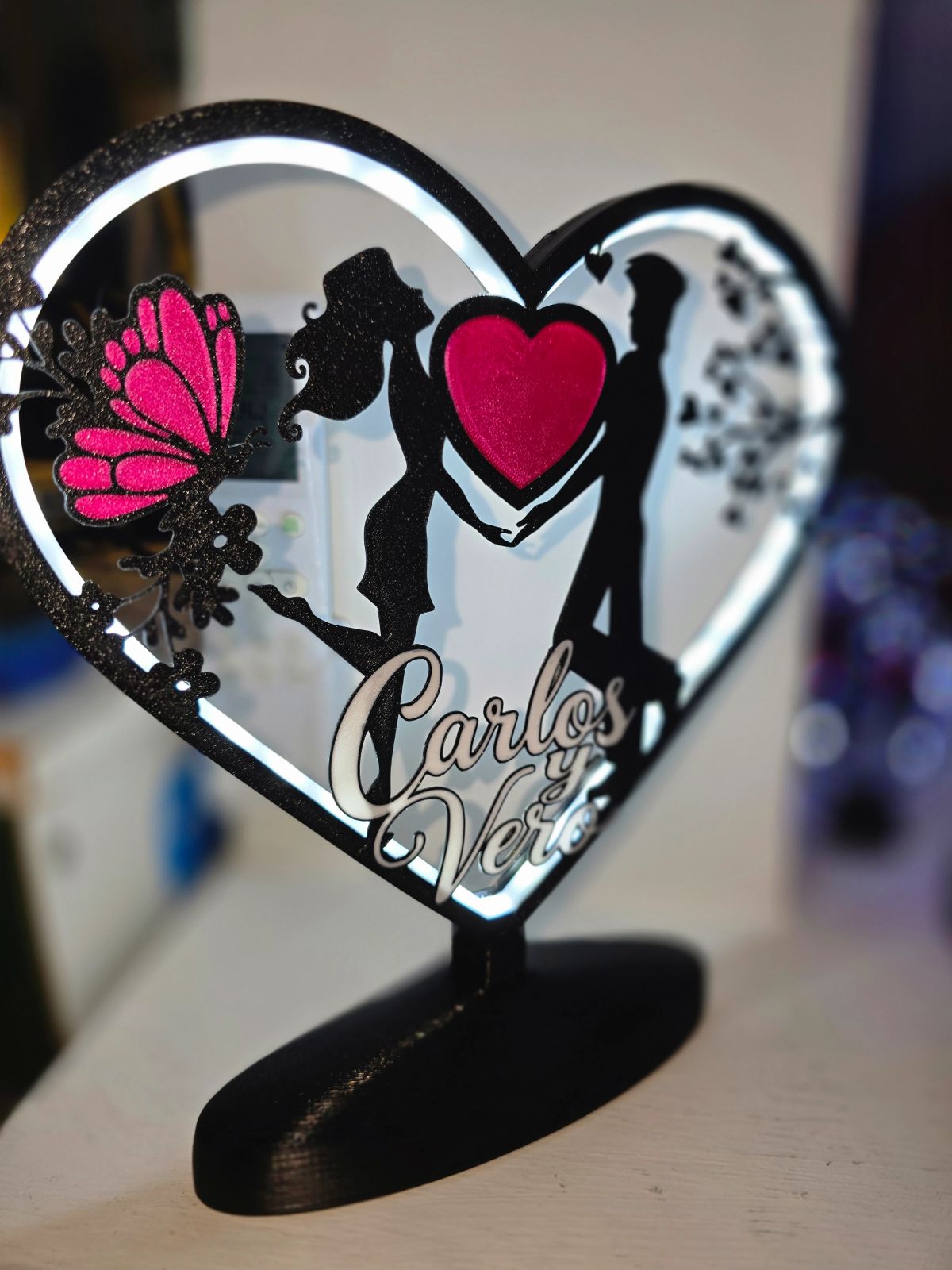 Centros de Mesa - Corazon Luminis Amour 25cm - Casamiento