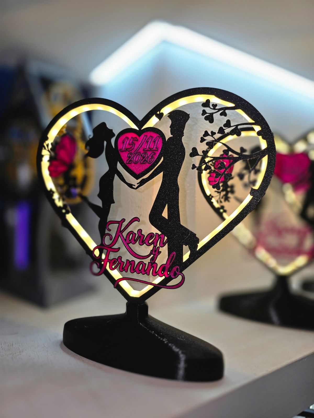 Centros de Mesa - Corazon Luminis Amour 25cm - Casamiento