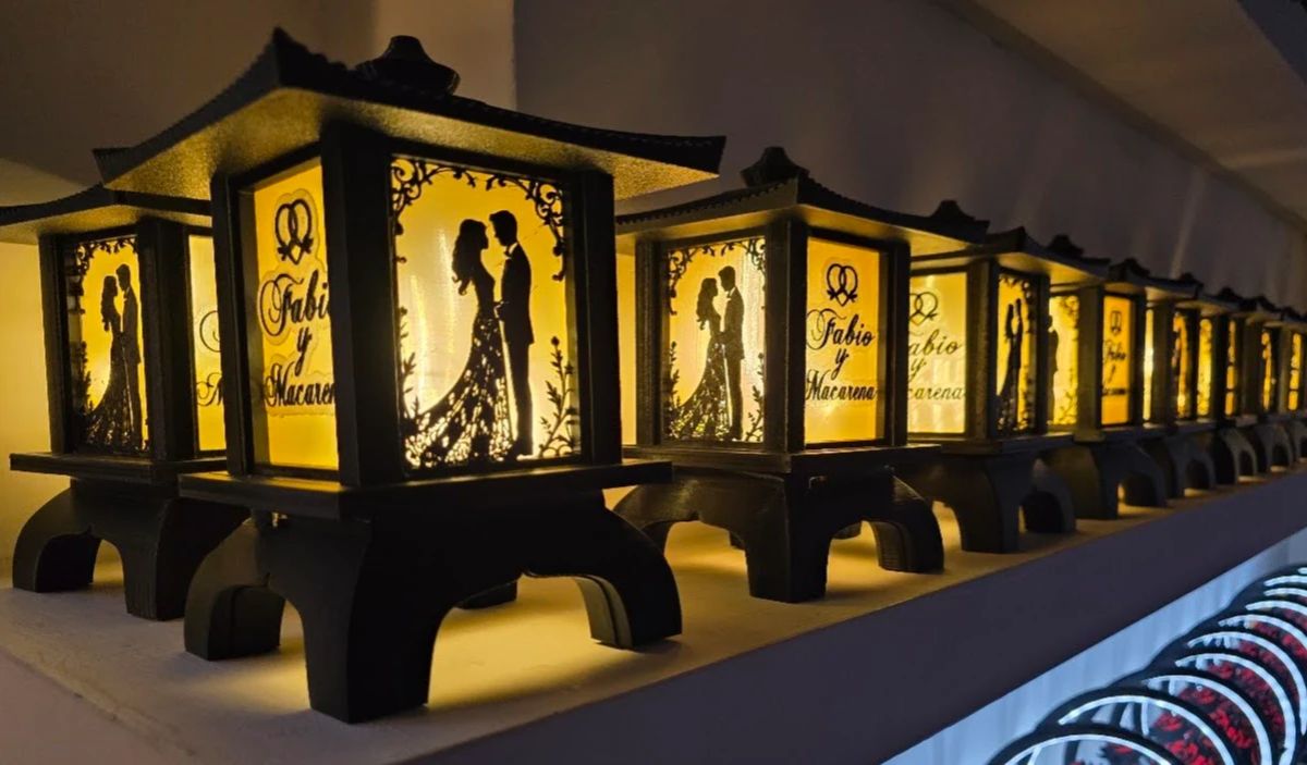 Centros de Mesa - Farol Kasumi 20cm - Casamiento