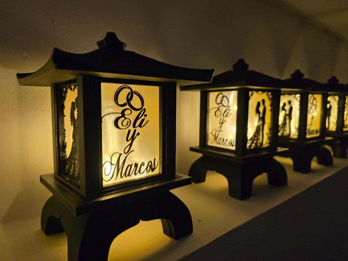 Centros de Mesa - Farol Kasumi 20cm - Casamiento