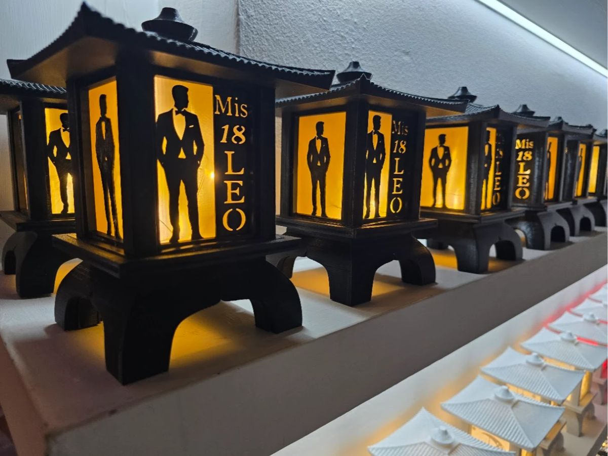 Centros de Mesa - Farol Kasumi 20cm - Mis 18, Especiales, Cumpleaños Adultos