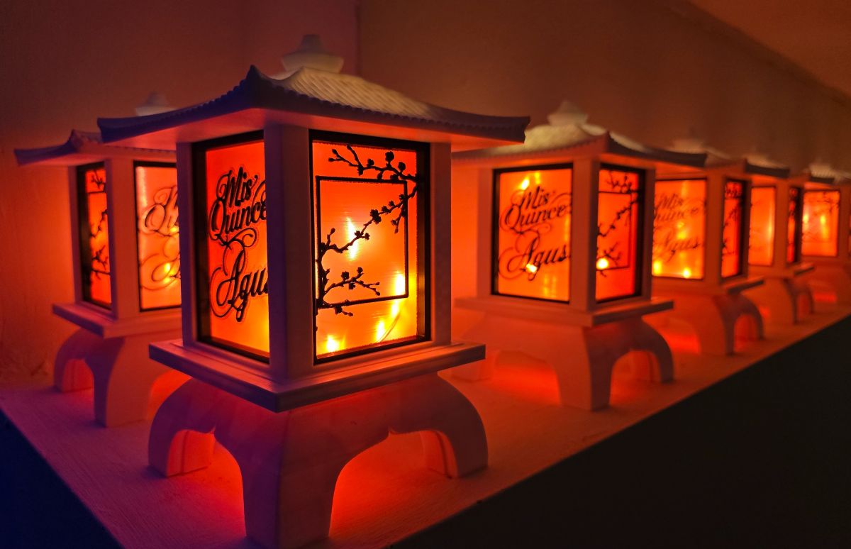 Centros de Mesa - Farol Kasumi 20cm - Quince Años