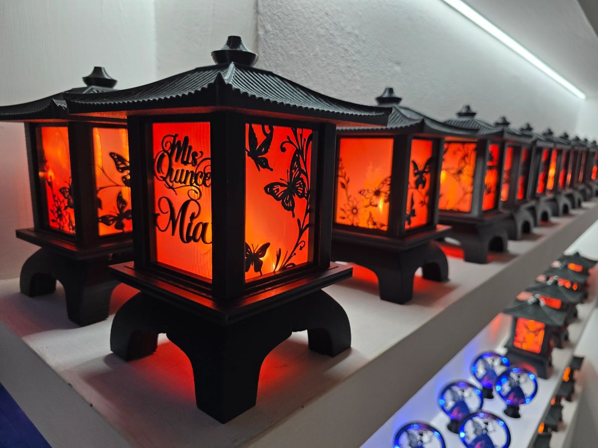 Centros de Mesa - Farol Kasumi 20cm - Quince Años, Cumpleaños Adultos